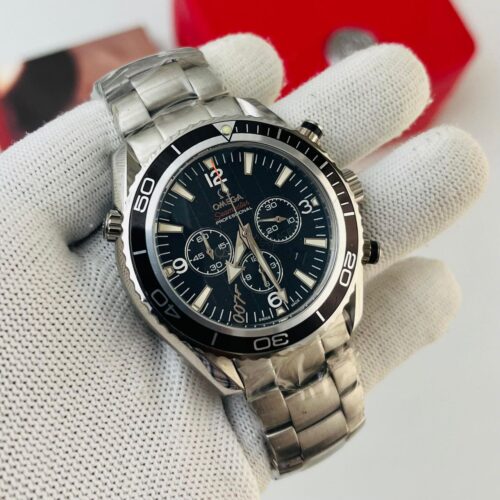 Omega Black Dial Silver Bracelet Seamaster 007 Limited Edition Mens Watch