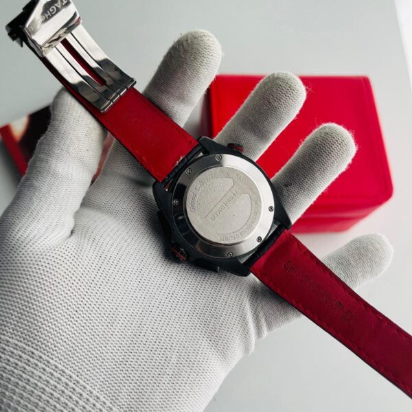 Tag Heuer Grand Carrera Calibre 36 Black Dial Black Strap Mens watch