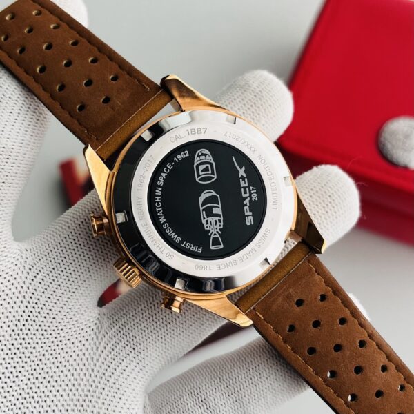 Tag Heuer Carrera SpaceX 1962 White Dial Brown Strap Men's Watch