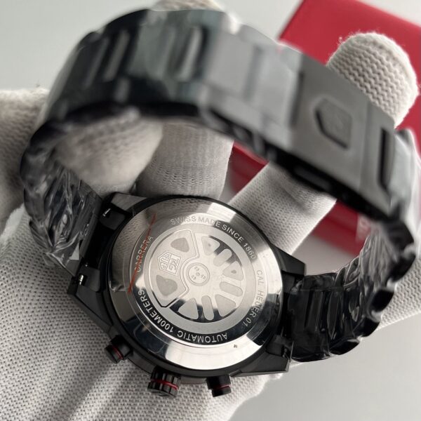 Tag Heuer Carrera 01 Black Dial Black Bracelet Men's Watch