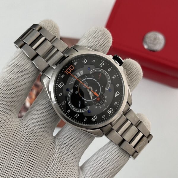 Tag Heuer Grand Carrera Mercedes-Benz SLS Black Dial Silver Bracelet Men's Watch