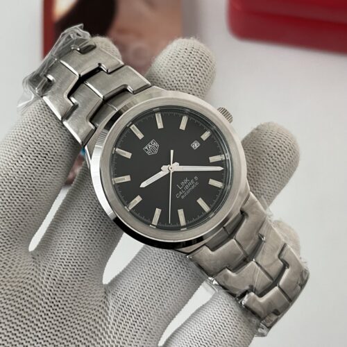 TAG Heuer Link Calibre 5 Automatic Black Dial Steel Bracelet Men's Watch
