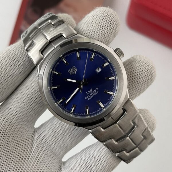 TAG Heuer Link Calibre 5 Automatic Blue Dial Steel Bracelet Men's Watch