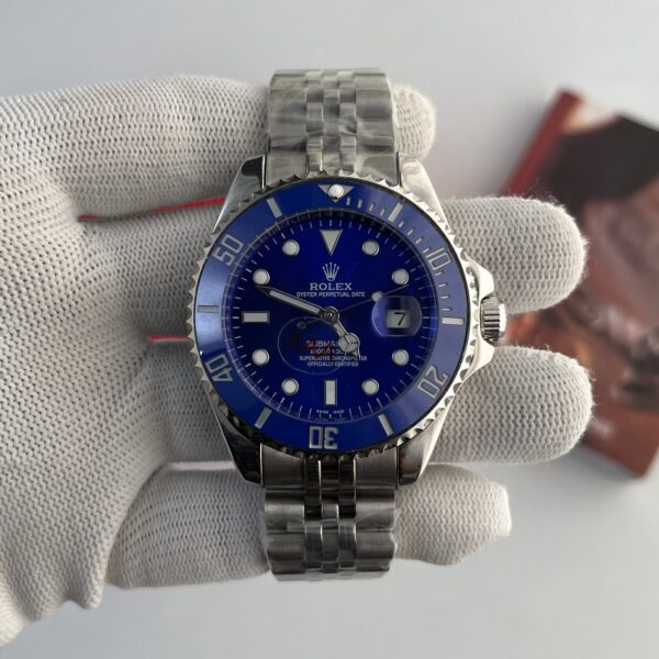 Rolex Submariner Date Blue Dial Silver Bracelet Automatic Men's Watch