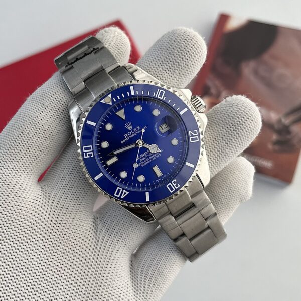 Rolex Submariner Date Blue Dial Silver Bracelet Automatic Men's Watch