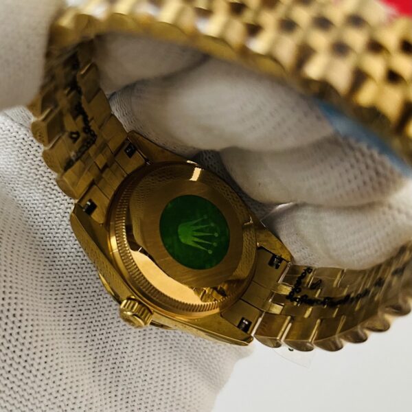 Rolex Datejust Blue Dial Gold Bracelet Automatic Ladies Watch