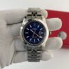 Rolex Oyster Datejust Blue Dial Silver Bracelet Automatic Men's Watch