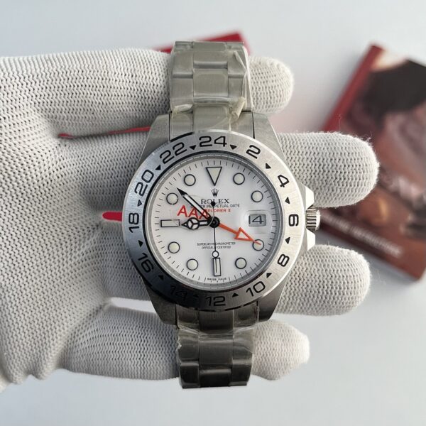 Rolex Explorer II White Dial Silver Bracelet Automatic Men's Watch