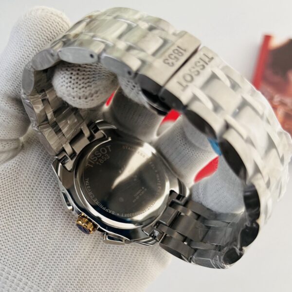 Tissot Chronograph White Dial Steel Bracelet Men's Watch