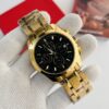 Tissot Chronograph Black Dial Gold Bracelet Men's Watch