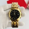 Tissot Chronograph Black Dial Gold Bracelet Men's Watch