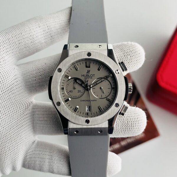 Hublot Geneve Grey Dial Grey Silicon Strap Men's Watch