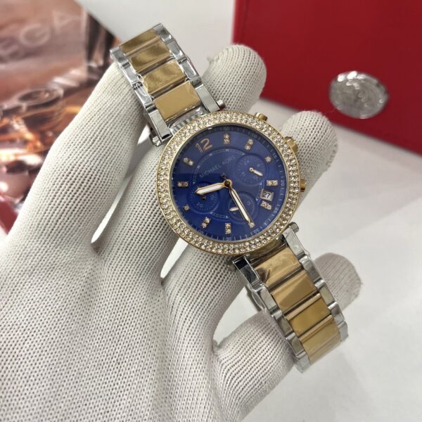 Michael Kors Parker Blue Dial Two-Tone Women's Watch