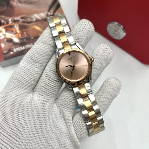 Tissot 1853 Elegant Rose Gold Dial Two-Tone Bracelet Women's Watch